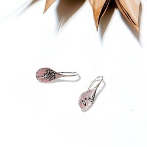 Silver boho dangle earrings S364